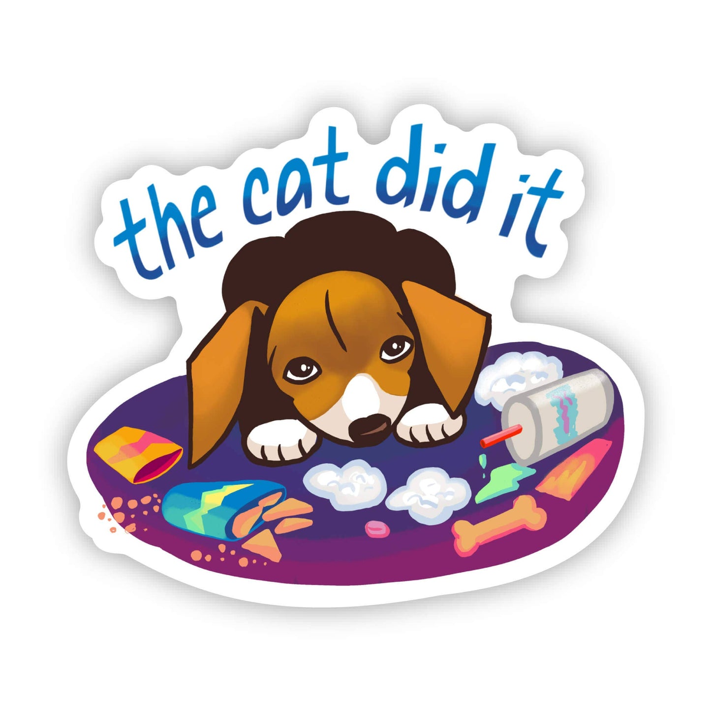 "The Cat Did It" Vinyl Sticker