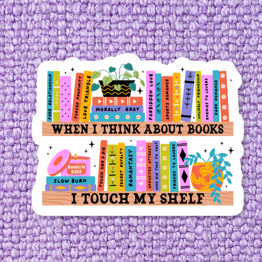 Funny Bookshelf Vinyl Sticker