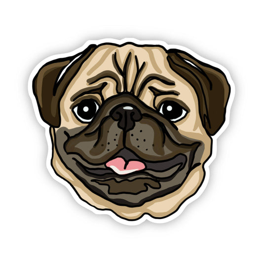 Pug Dog Vinyl Sticker