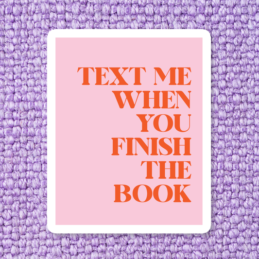 Text Me Bookish Vinyl Sticker