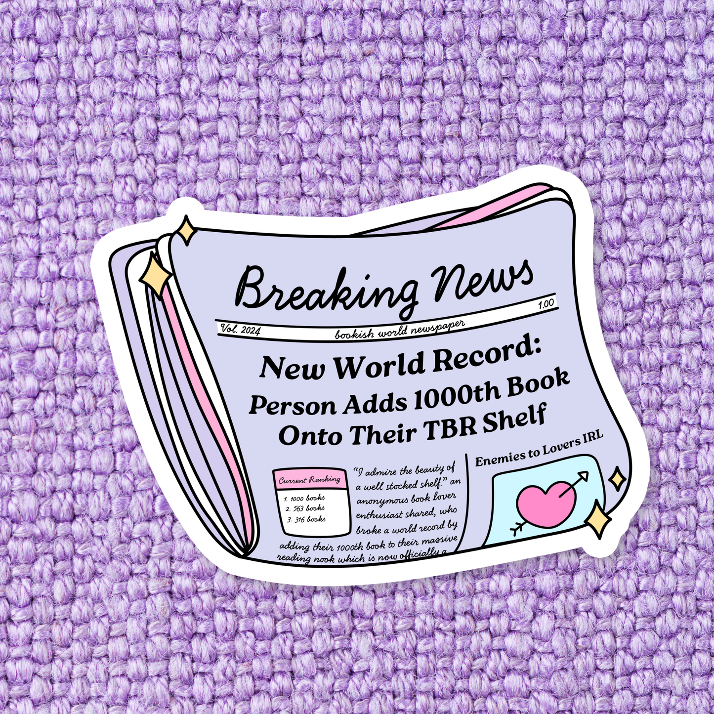 TBR Breaking News Vinyl Sticker
